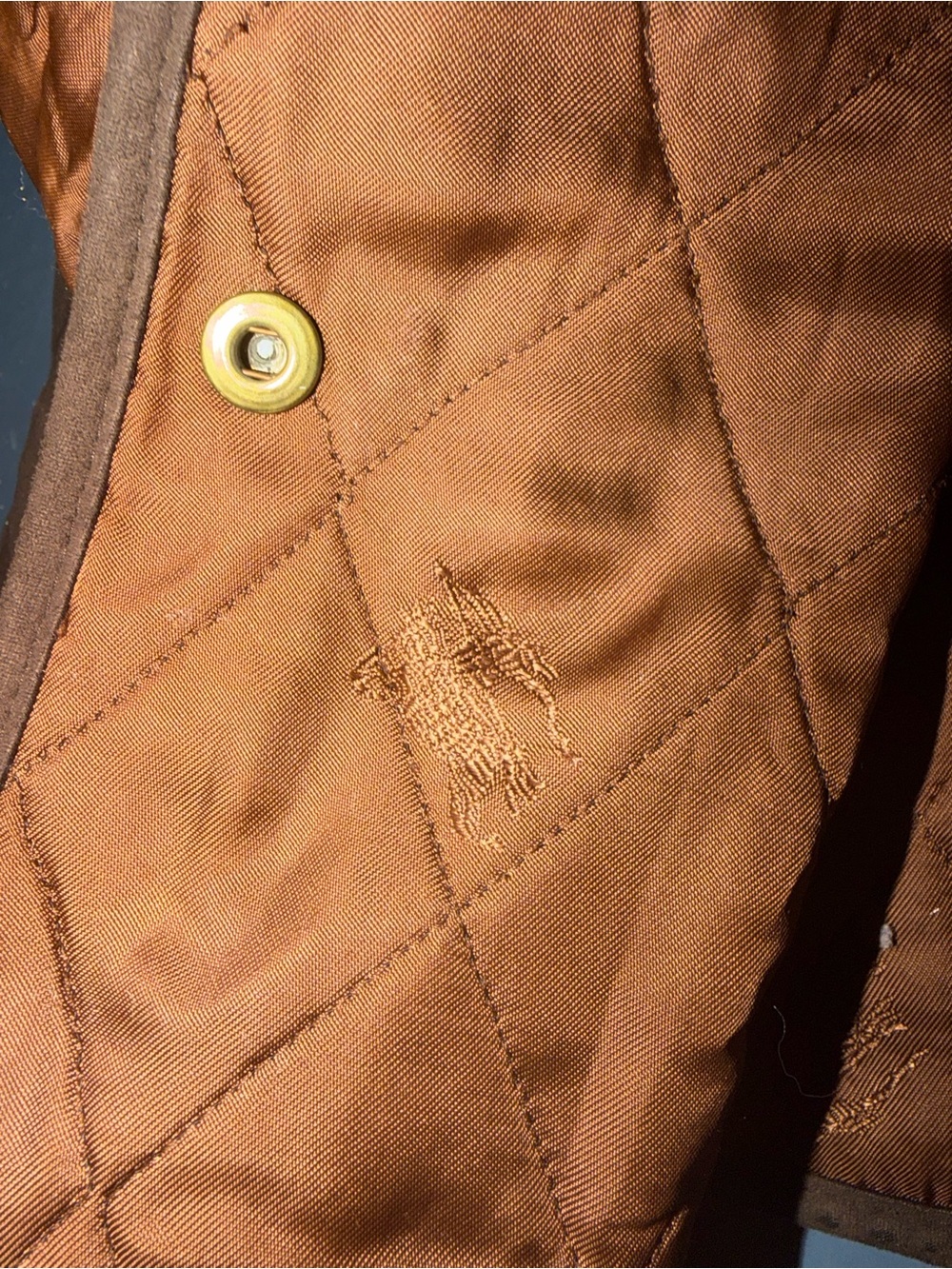 Classic Burberry Brown Quilted Barn Jacket with Burberry pattern collar - Picture 7 of 8